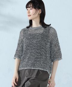 COMME CA ISM / コムサイズム ニット・セーター | ミックスカラーメッシュニット Ｔシャツ