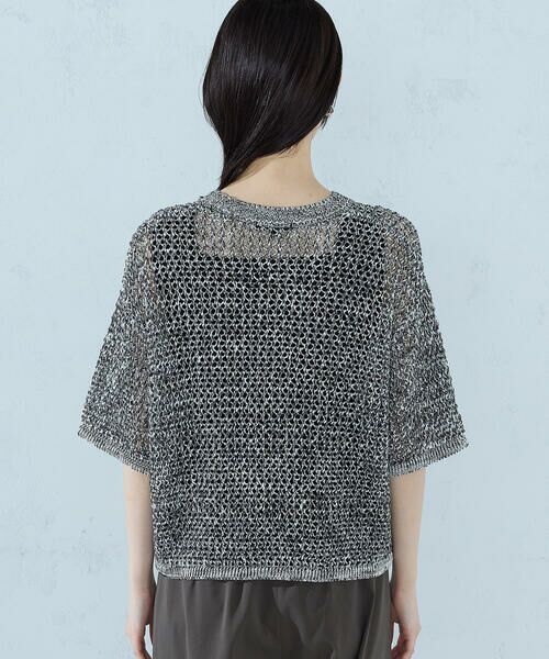 COMME CA ISM / コムサイズム ニット・セーター | ミックスカラーメッシュニット Ｔシャツ | 詳細7