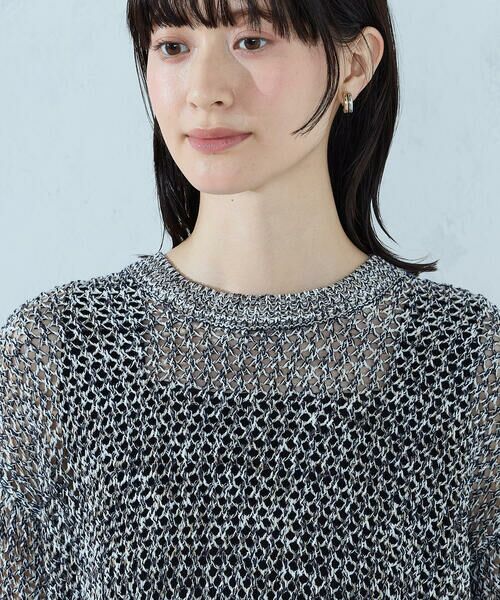 COMME CA ISM / コムサイズム ニット・セーター | ミックスカラーメッシュニット Ｔシャツ | 詳細8