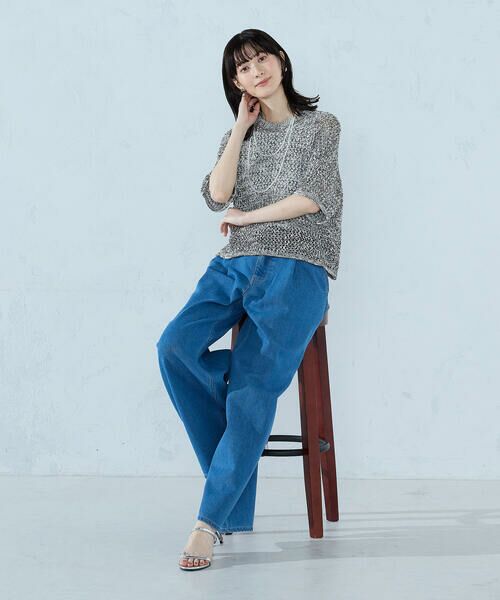 COMME CA ISM / コムサイズム ニット・セーター | ミックスカラーメッシュニット Ｔシャツ | 詳細12