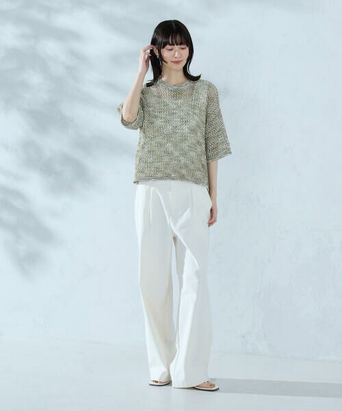 COMME CA ISM / コムサイズム ニット・セーター | ミックスカラーメッシュニット Ｔシャツ | 詳細18