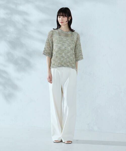 COMME CA ISM / コムサイズム ニット・セーター | ミックスカラーメッシュニット Ｔシャツ | 詳細17