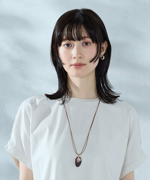 COMME CA ISM / コムサイズム ネックレス・ペンダント・チョーカー | ツイストリング コードネックレス（ブラウン系）