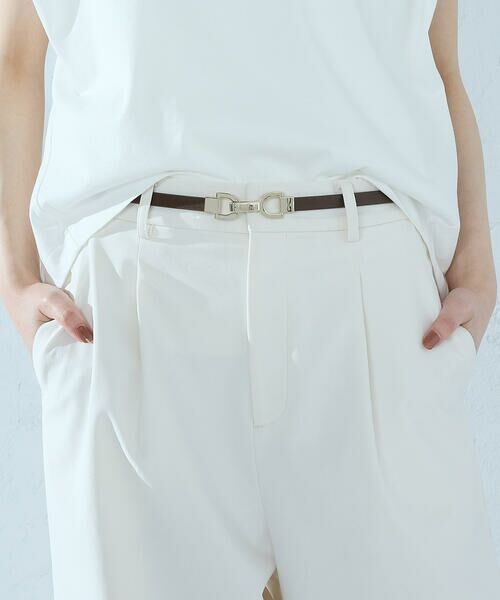 COMME CA ISM / コムサイズム ベルト・サスペンダー | スライドフックベルト（1.0cm幅）（ブラウン）