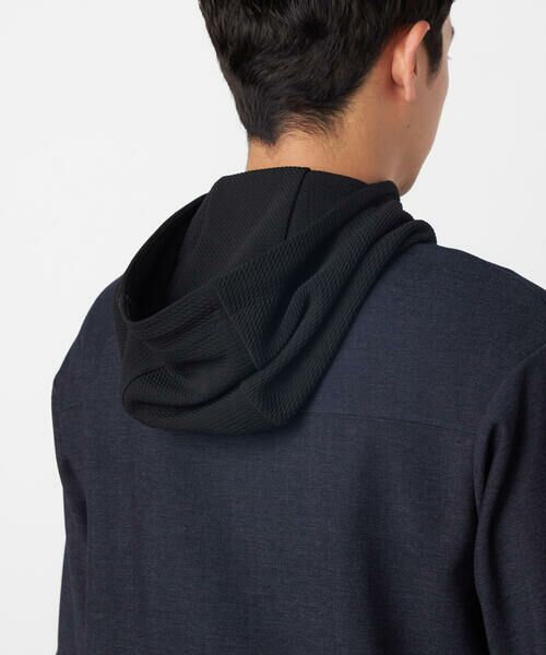 COMME CA ISM / コムサイズム ブルゾン | デニムライクストレッチ 5分袖フーデッドブルゾン | 詳細11