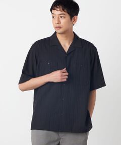 COMME CA ISM / コムサイズム シャツ・ブラウス | ドビーオックス×カラミストライプ 半袖キューバシャツ