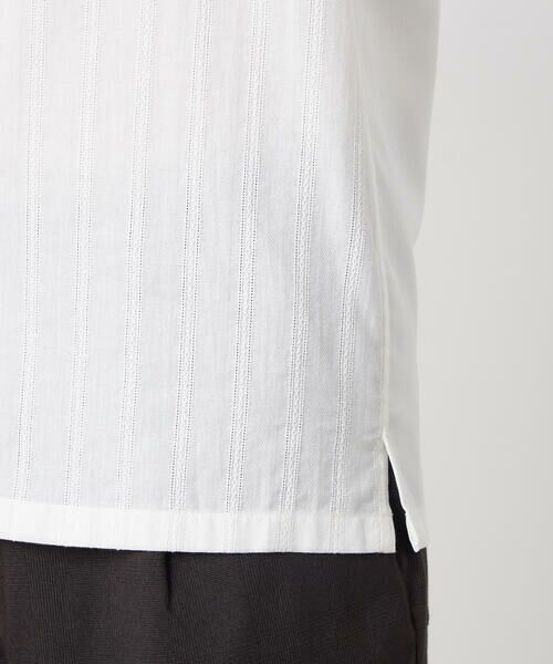 COMME CA ISM / コムサイズム シャツ・ブラウス | ドビーオックス×カラミストライプ 半袖キューバシャツ | 詳細10