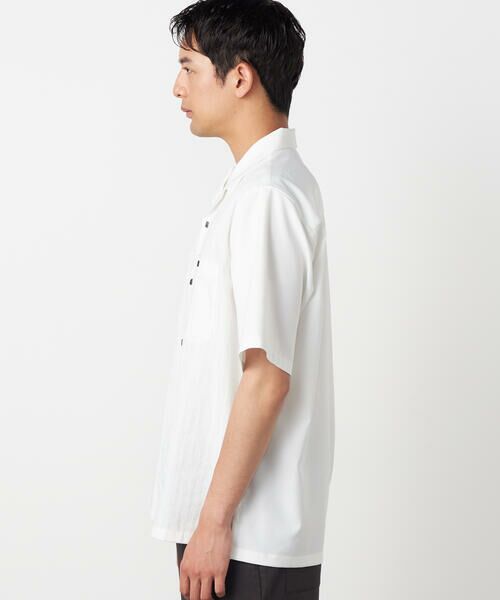 COMME CA ISM / コムサイズム シャツ・ブラウス | ドビーオックス×カラミストライプ 半袖キューバシャツ | 詳細5