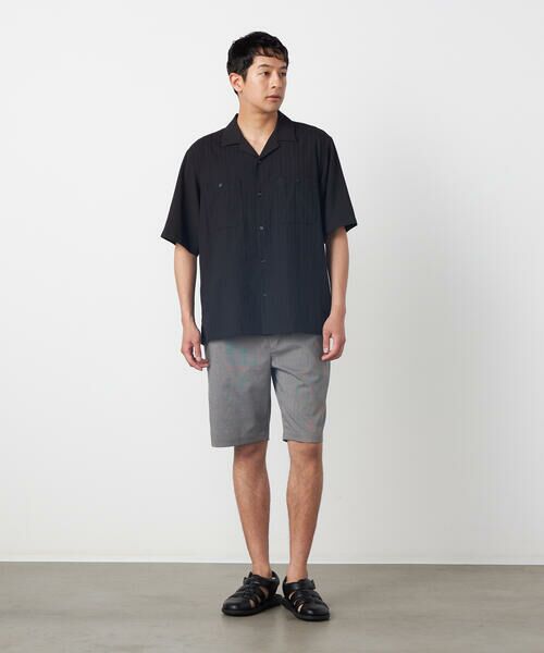 COMME CA ISM / コムサイズム シャツ・ブラウス | ドビーオックス×カラミストライプ 半袖キューバシャツ | 詳細13