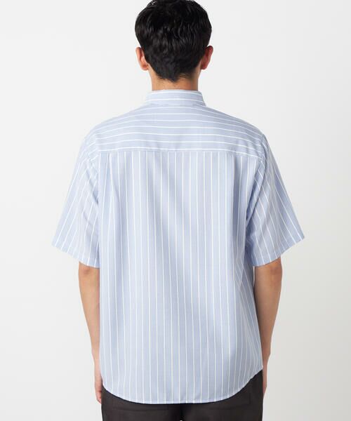 COMME CA ISM / コムサイズム シャツ・ブラウス | ポリエステルレーヨン シアーカラーストライプ ショートポイントカラー 半袖シャツ | 詳細17