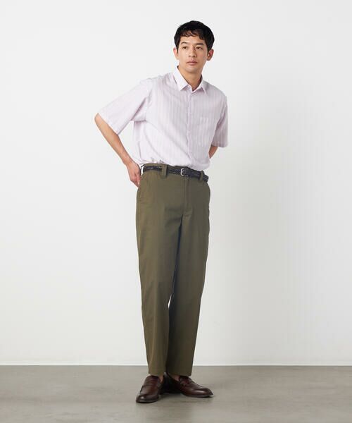 COMME CA ISM / コムサイズム シャツ・ブラウス | ポリエステルレーヨン シアーカラーストライプ ショートポイントカラー 半袖シャツ | 詳細26