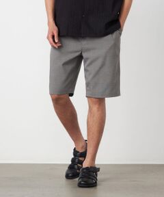 COMME CA ISM / コムサイズム ショート・ハーフ・半端丈パンツ | ポリエステルグレンチェックストレッチ ワンタックショートパンツ