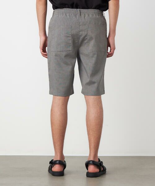 COMME CA ISM / コムサイズム ショート・ハーフ・半端丈パンツ | ポリエステルグレンチェックストレッチ ワンタックショートパンツ | 詳細7