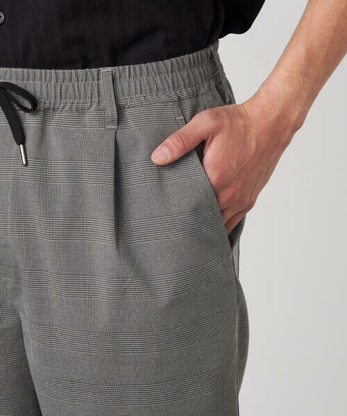 COMME CA ISM / コムサイズム ショート・ハーフ・半端丈パンツ | ポリエステルグレンチェックストレッチ ワンタックショートパンツ | 詳細9