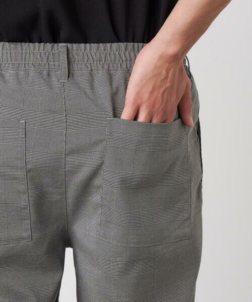 COMME CA ISM / コムサイズム ショート・ハーフ・半端丈パンツ | ポリエステルグレンチェックストレッチ ワンタックショートパンツ | 詳細10