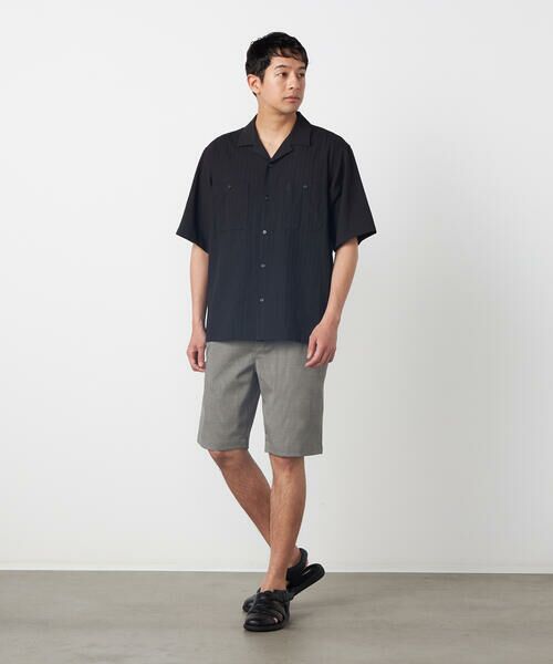 COMME CA ISM / コムサイズム ショート・ハーフ・半端丈パンツ | ポリエステルグレンチェックストレッチ ワンタックショートパンツ | 詳細2