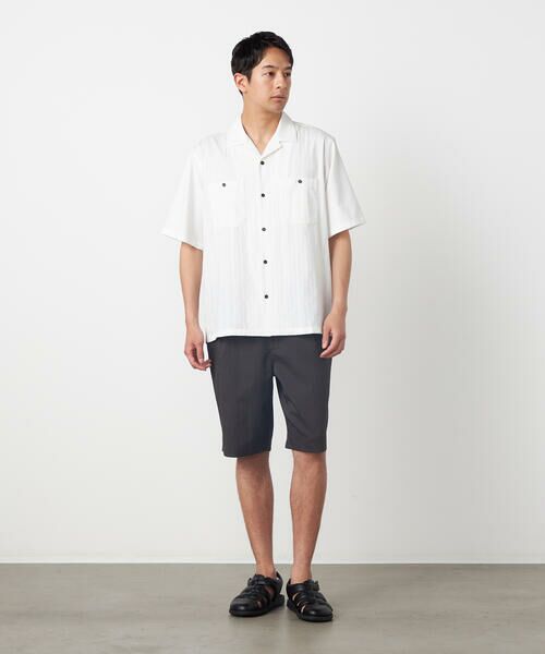 COMME CA ISM / コムサイズム ショート・ハーフ・半端丈パンツ | ポリエステルグレンチェックストレッチ ワンタックショートパンツ | 詳細14