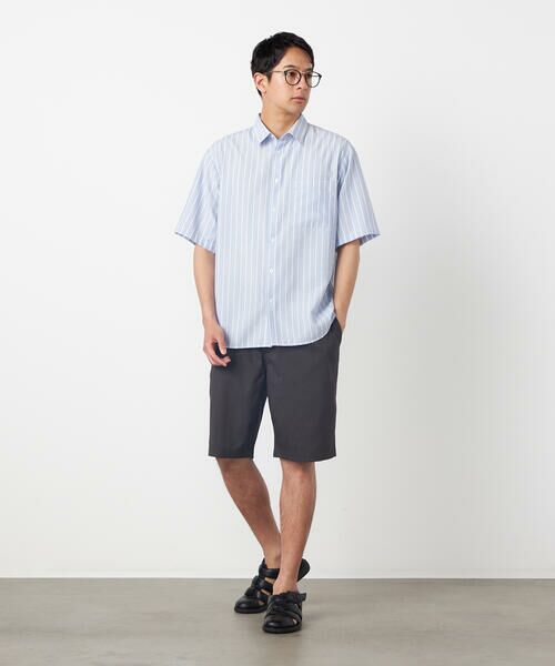 COMME CA ISM / コムサイズム ショート・ハーフ・半端丈パンツ | ポリエステルグレンチェックストレッチ ワンタックショートパンツ | 詳細15