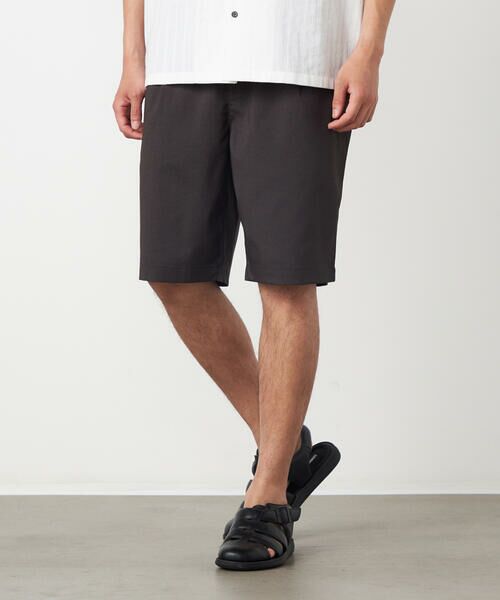 COMME CA ISM / コムサイズム ショート・ハーフ・半端丈パンツ | ポリエステルグレンチェックストレッチ ワンタックショートパンツ | 詳細16