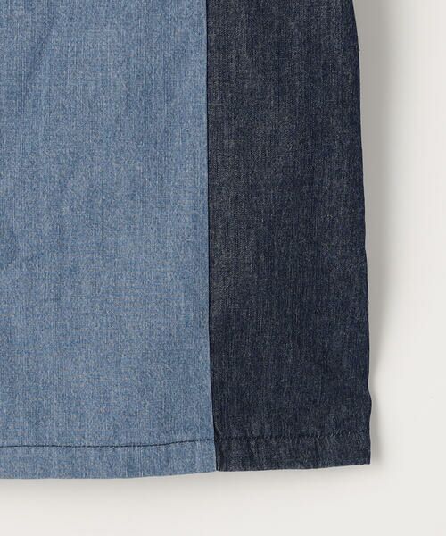 COMME CA ISM / コムサイズム Tシャツ | 6オンスコットンデニム 切り替え半袖Tシャツ | 詳細10