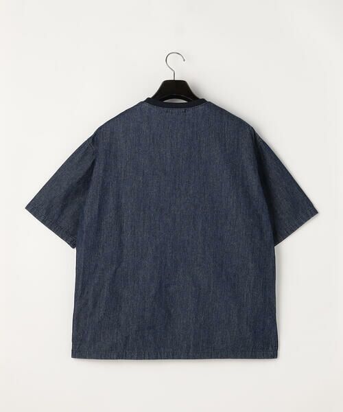 COMME CA ISM / コムサイズム Tシャツ | 6オンスコットンデニム 切り替え半袖Tシャツ | 詳細5
