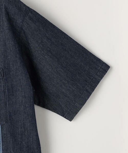 COMME CA ISM / コムサイズム Tシャツ | 6オンスコットンデニム 切り替え半袖Tシャツ | 詳細8