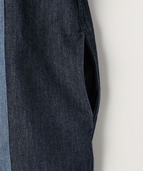 COMME CA ISM / コムサイズム Tシャツ | 6オンスコットンデニム 切り替え半袖Tシャツ | 詳細9