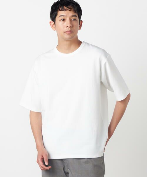 COMME CA ISM / コムサイズム Tシャツ | チェックジャガードＴシャツ | 詳細3