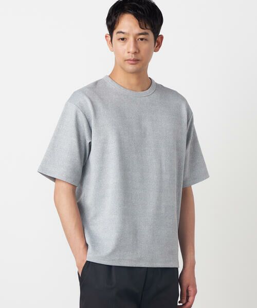 COMME CA ISM / コムサイズム Tシャツ | チェックジャガードＴシャツ | 詳細7