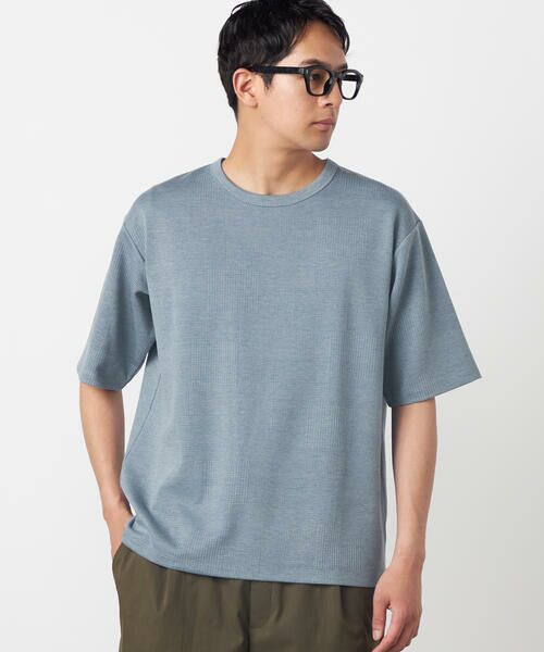 COMME CA ISM / コムサイズム Tシャツ | チェックジャガードＴシャツ | 詳細15