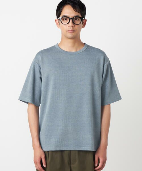 COMME CA ISM / コムサイズム Tシャツ | チェックジャガードＴシャツ | 詳細16