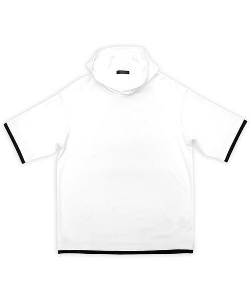 COMME CA ISM / コムサイズム Tシャツ | 【吸水速乾】フェイクレイヤード フーデッド Tシャツ（ホワイト）