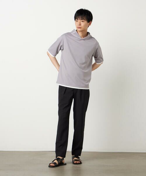 COMME CA ISM / コムサイズム Tシャツ | 【吸水速乾】フェイクレイヤード フーデッド Tシャツ | 詳細7