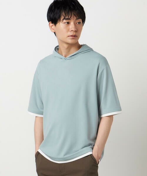 COMME CA ISM / コムサイズム Tシャツ | 【吸水速乾】フェイクレイヤード フーデッド Tシャツ | 詳細18