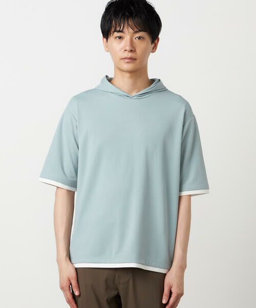 COMME CA ISM / コムサイズム Tシャツ | 【吸水速乾】フェイクレイヤード フーデッド Tシャツ | 詳細19