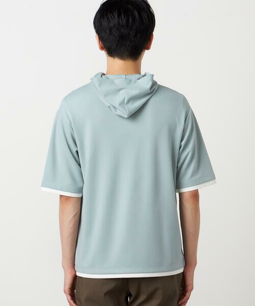 COMME CA ISM / コムサイズム Tシャツ | 【吸水速乾】フェイクレイヤード フーデッド Tシャツ | 詳細21