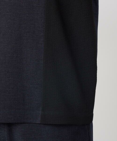 COMME CA ISM / コムサイズム カットソー | デニムライクストレッチ 半袖プルオーバー | 詳細10