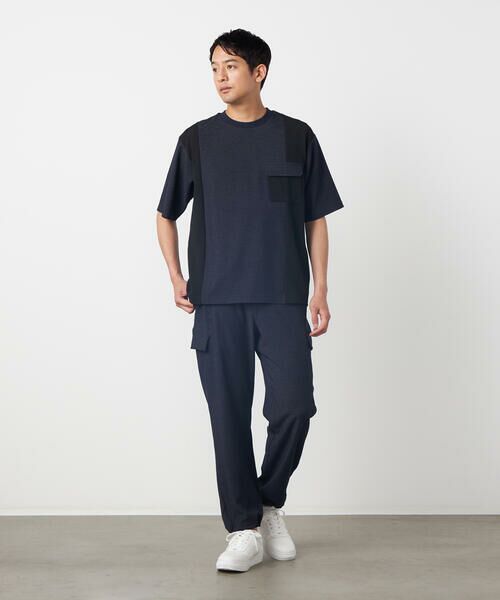 COMME CA ISM / コムサイズム カットソー | デニムライクストレッチ 半袖プルオーバー | 詳細2