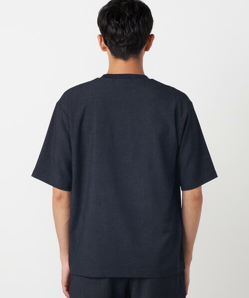 COMME CA ISM / コムサイズム カットソー | デニムライクストレッチ 半袖プルオーバー | 詳細6