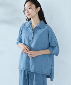 COMME CA ISM / コムサイズム シャツ・ブラウス | ツイル・デニム スキッパープルオーバー/セットアップ対応
