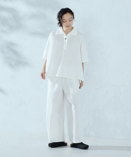 COMME CA ISM / コムサイズム シャツ・ブラウス | ツイル・デニム スキッパープルオーバー/セットアップ対応 | 詳細1