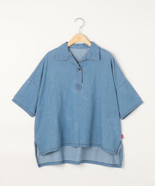 COMME CA ISM / コムサイズム シャツ・ブラウス | ツイル・デニム スキッパープルオーバー/セットアップ対応 | 詳細9