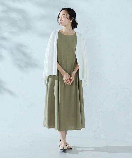 COMME CA ISM / コムサイズム ドレス | ノースリーブ アッパッパ（カーキ）