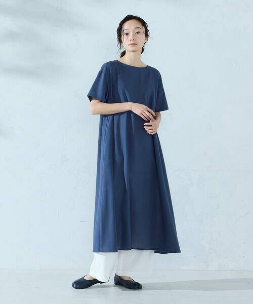 COMME CA ISM / コムサイズム ドレス | 半袖 アッパッパ（ネイビー）