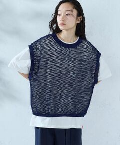 COMME CA ISM / コムサイズム ベスト | 【セットアイテム】メッシュニットベスト＋Tシャツ