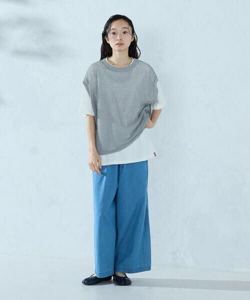 COMME CA ISM / コムサイズム ベスト | 【セットアイテム】メッシュニットベスト＋Tシャツ | 詳細1