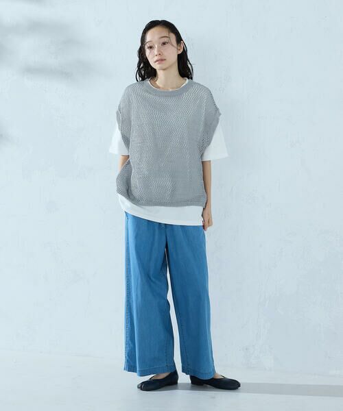 COMME CA ISM / コムサイズム ベスト | 【セットアイテム】メッシュニットベスト＋Tシャツ | 詳細2