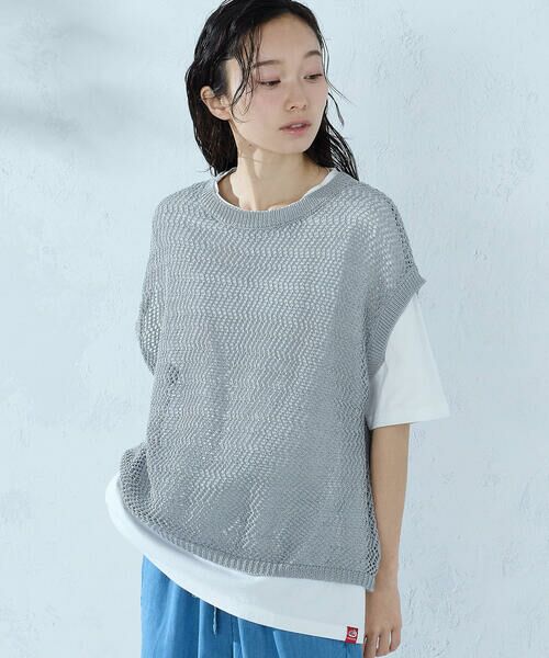 COMME CA ISM / コムサイズム ベスト | 【セットアイテム】メッシュニットベスト＋Tシャツ | 詳細3
