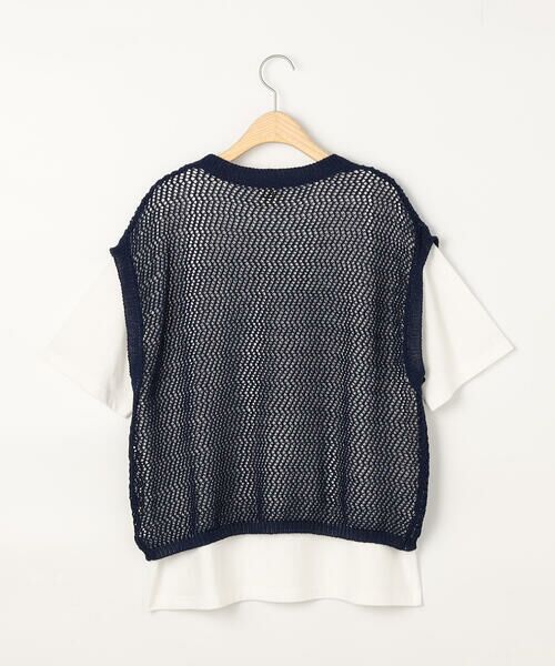 COMME CA ISM / コムサイズム ベスト | 【セットアイテム】メッシュニットベスト＋Tシャツ | 詳細11