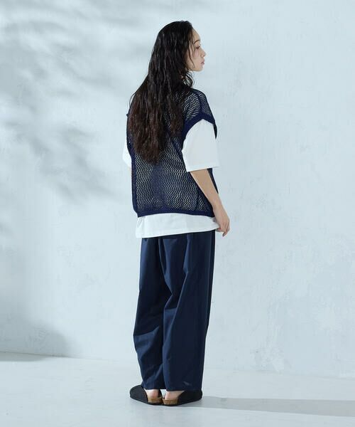 COMME CA ISM / コムサイズム ベスト | 【セットアイテム】メッシュニットベスト＋Tシャツ | 詳細8